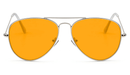 BlockBlueLight Blue Light Blocking Glasses - Amber Lens SunDown Aviator Blue Blocking Glasses