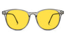 BlockBlueLight Blue Light Filter Glasses - Yellow Lens DayMax Billie Glasses - Pearl Grey