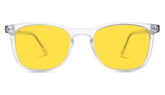 BlockBlueLight Blue Light Filter Glasses - Yellow Lens DayMax Taylor Glasses - Crystal